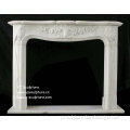 Factory White Marble Fireplace Mantel (FPS-C409)